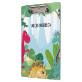 恐竜パーソナライズされた新学期名 クリップボード (左)