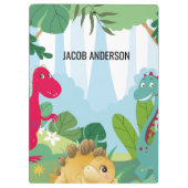 恐竜パーソナライズされた新学期名 クリップボード (裏面)