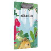 恐竜パーソナライズされた新学期名 クリップボード (右)