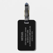 恐竜パーソナライズされた旅行 ラゲッジタグ (裏面縦)