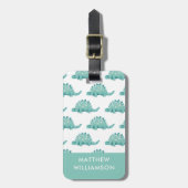 恐竜パーソナライズされた模様 ラゲッジタグ (正面縦)