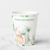 恐竜パーソナライズされた紙カップ 紙コップ (正面)