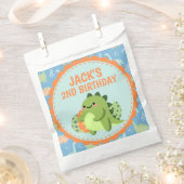 恐竜パーソナライズされた誕生日パーティーのバッグ フェイバーバッグ (クリップ留めされた状態)