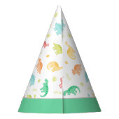 恐竜パーソナライズされた誕生日パーティー帽子 パーティーハット (裏面)