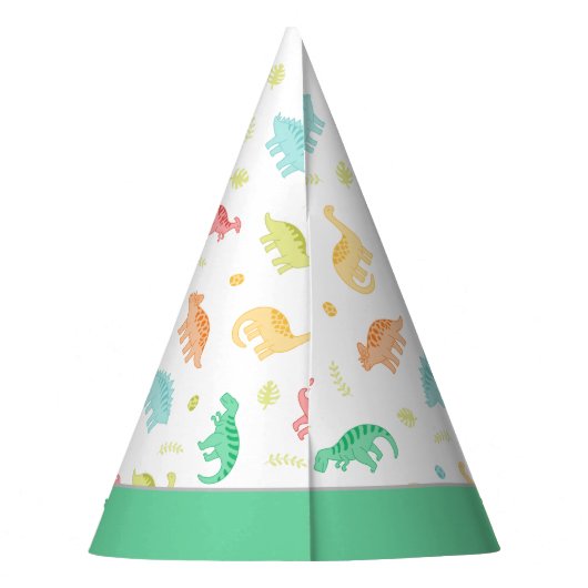 恐竜パーソナライズされた誕生日パーティー帽子 パーティーハット (裏面)