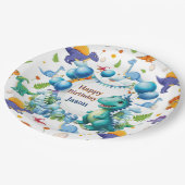 恐竜パーソナライズされた類 ペーパープレート (アングル)