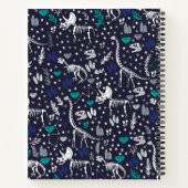 恐竜パーソナライズされた骨格帳 ノートブック (裏面)