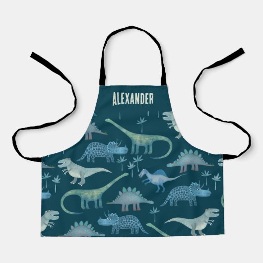 恐竜パーソナライズされた エプロン (正面)