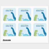 恐竜パーソナライズされた スクエアシール (シート)