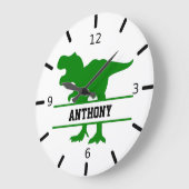 恐竜パーソナライズされた ラージ壁時計 (傾斜)