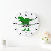 恐竜パーソナライズされた ラージ壁時計 (ホーム)