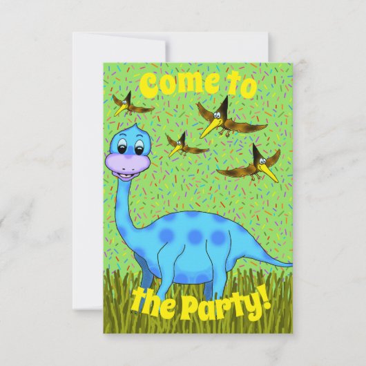 恐竜パーティの招待状 招待状 (正面)