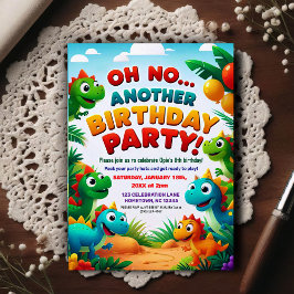 恐竜パーティーだなんて、なんて残念！別のテーマにすればよかったのに。 ポストカード