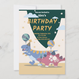 恐竜パーティーの招待状テンプレート:楽しくて簡単なスクリプト 招待状