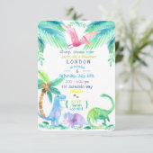 恐竜パーティーの招待状 招待状 (スタンド正面)