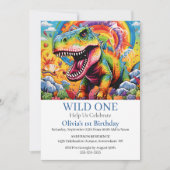 恐竜パーティーへようこそ！ 招待状 (正面)