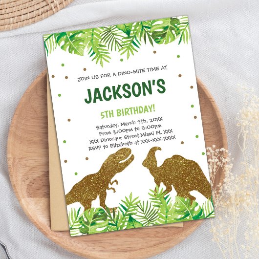 恐竜パーティーカード 男の子も女の子も大歓迎 招待状