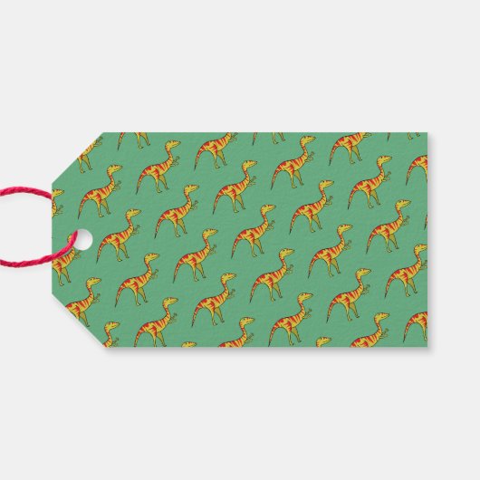 恐竜パーティーサンキューメッセージカード ギフトタグ (裏面横)