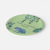 恐竜パーティートリケラトプス緑 ペーパープレート (アングル)