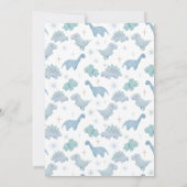 恐竜パーティーボーイ誕生日サンキューカード サンキューカード (裏面)