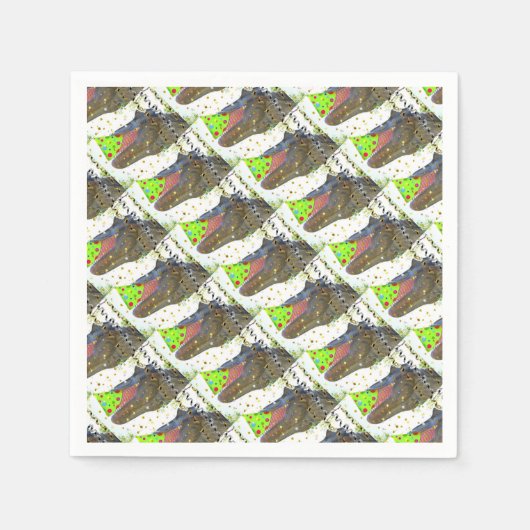 恐竜パーティー動物 スタンダードカクテルナプキン (正面)