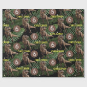 恐竜パーティー子供の誕生日トレックス ラッピングペーパー (フラット)