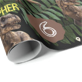 恐竜パーティー子供の誕生日トレックス ラッピングペーパー (ロールコーナー)