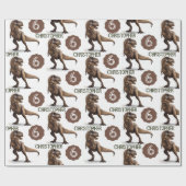 恐竜パーティー子供の誕生日トレックス ラッピングペーパー (フラット)