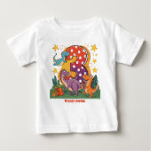 恐竜パーティー第3誕生日 ベビーTシャツ (正面)