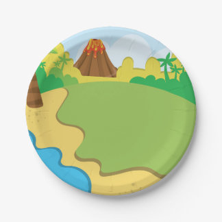 恐竜パーティー紙プレート ペーパープレート
