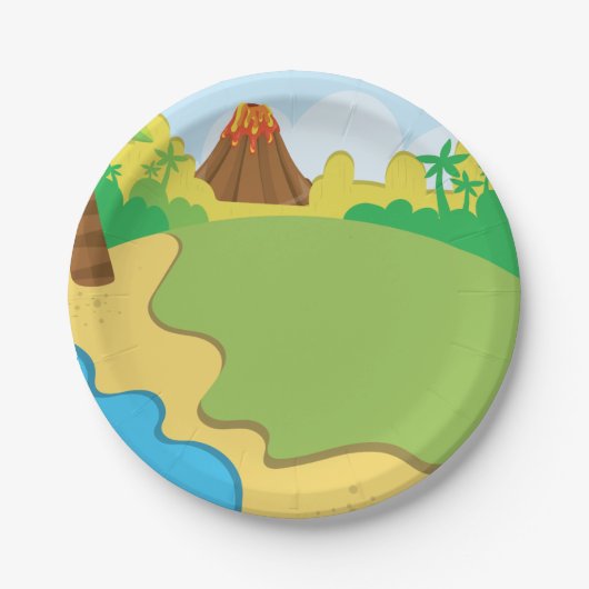 恐竜パーティー紙プレート ペーパープレート (正面)