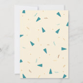 恐竜パーティー。かわいい恐竜の3歳誕生日 招待状 (裏面)