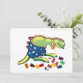 恐竜パーティー サンキュー 招待状 (スタンド正面)