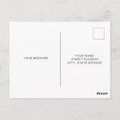 恐竜パーティー ジャングル 4歳の誕生日招待状 ポストカード (裏面)