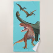 恐竜パーティー ビーチタオル (正面)