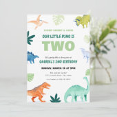 恐竜パーティー 恐竜の2歳の誕生日パーティーへようこそ 招待状 (スタンド正面)