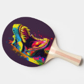 恐竜パープルTレックスジャスシカ世界の子供 卓球ラケット (横)