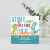 恐竜ピザパーティースクエア招待状 招待状 (スタンド正面)