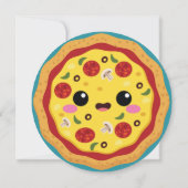 恐竜ピザパーティーラウンド招待状 招待状 (裏面)