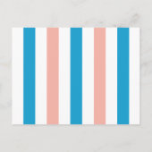 恐竜ピンクおもしろいシンプル可愛いキッズ1th インビテーションポストカード (裏面)