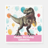 恐竜ピンクTレックス スタンダードランチョンナプキン (正面)