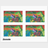 恐竜ファンキーバンド 長方形シール (シート)