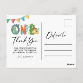 恐竜ファースト誕生日ありがとう ポストカード (裏面)