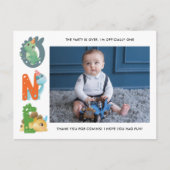 恐竜ファースト誕生日ありがとう ポストカード (正面)