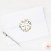 恐竜ファースト誕生日オニザウルスパーティー ラウンドシール (封筒)