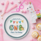 恐竜ファースト誕生日 ペーパープレート (パーティー)