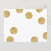 恐竜フェイク金ゴールドピンクおもしろいかわいい女の子 インビテーションポストカード (裏面)