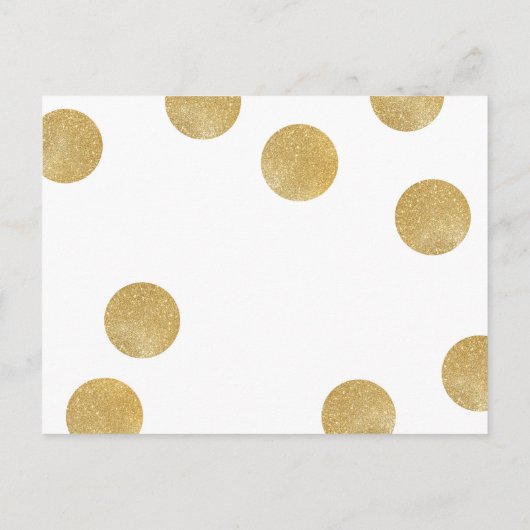 恐竜フェイク金ゴールドピンクおもしろいかわいい女の子 インビテーションポストカード (裏面)