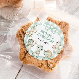 恐竜ブルーギンガム1st誕生日パーティー ラウンドシール