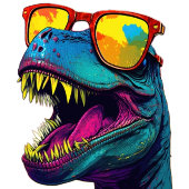 恐竜ブルーハッピーバースデーありがとう ラウンドシール